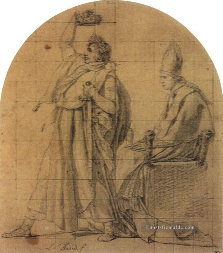 Napoleon Halten Josephines Crown Neoklassizismus Jacques Louis David Ölgemälde